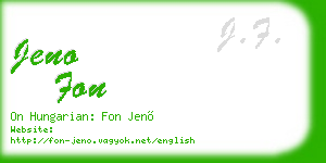 jeno fon business card